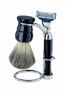Badger Hair Shaving Set 3 Black
